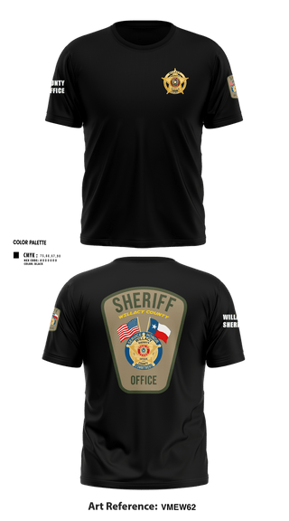 Short Sleeve Performance Shirt, Willacy County Sheriff's Office, Police, Teamtime, Team time, sublimation, custom sports apparel, team uniforms, spirit wear, spiritwear, sports uniforms, custom shirts, team store, custom team store, fundraiser sports, apparel fundraiser