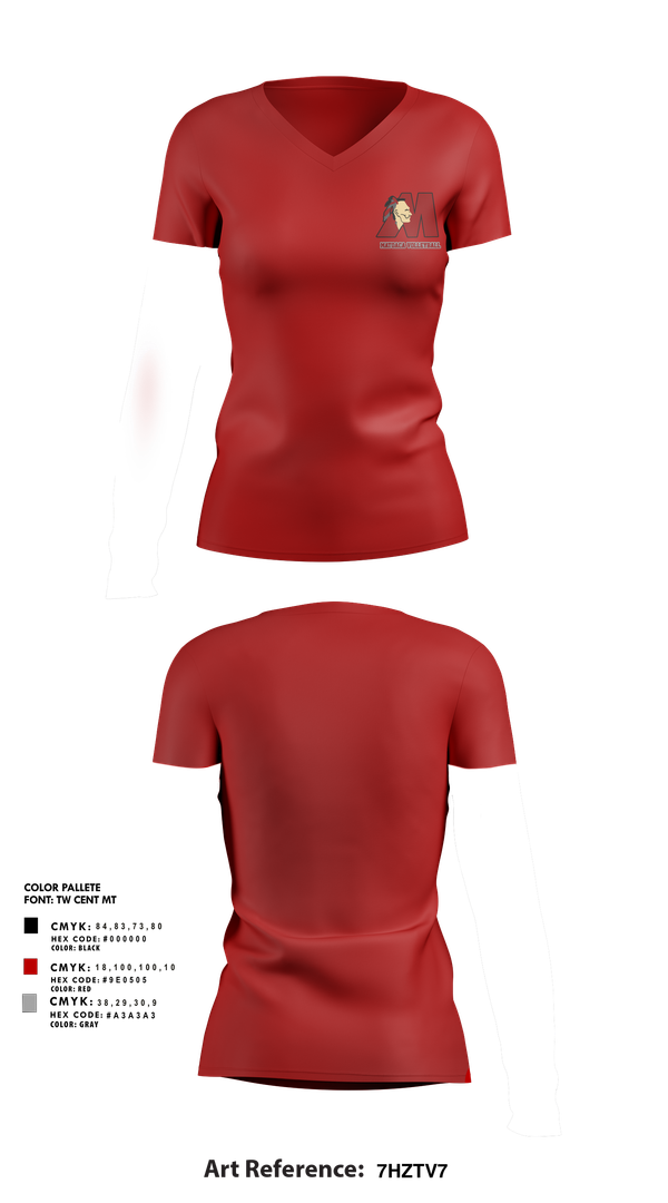 Womens Short Sleeve Vneck Shirt, Matoaca High School Volleyball, Women's Volleyball, Teamtime, Team time, sublimation, custom sports apparel, team uniforms, spirit wear, spiritwear, sports uniforms, custom shirts, team store, custom team store, fundraiser sports, apparel fundraiser