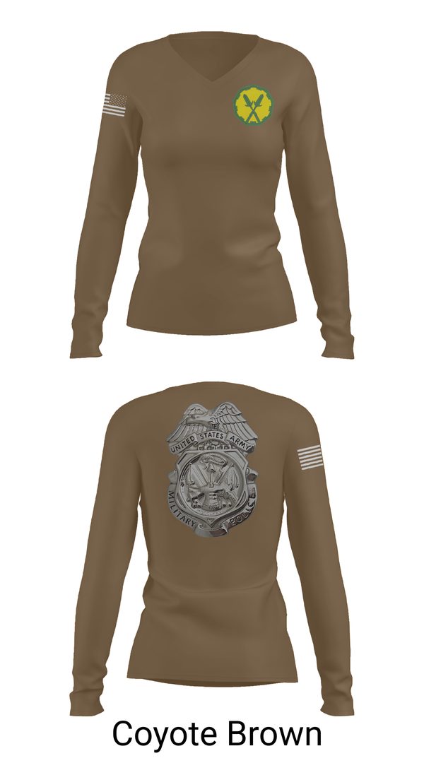 Womens Long Sleeve Vneck Shirt, 88th Military Police Company, , Teamtime, Team time, sublimation, custom sports apparel, team uniforms, spirit wear, spiritwear, sports uniforms, custom shirts, team store, custom team store, fundraiser sports, apparel fundraiser