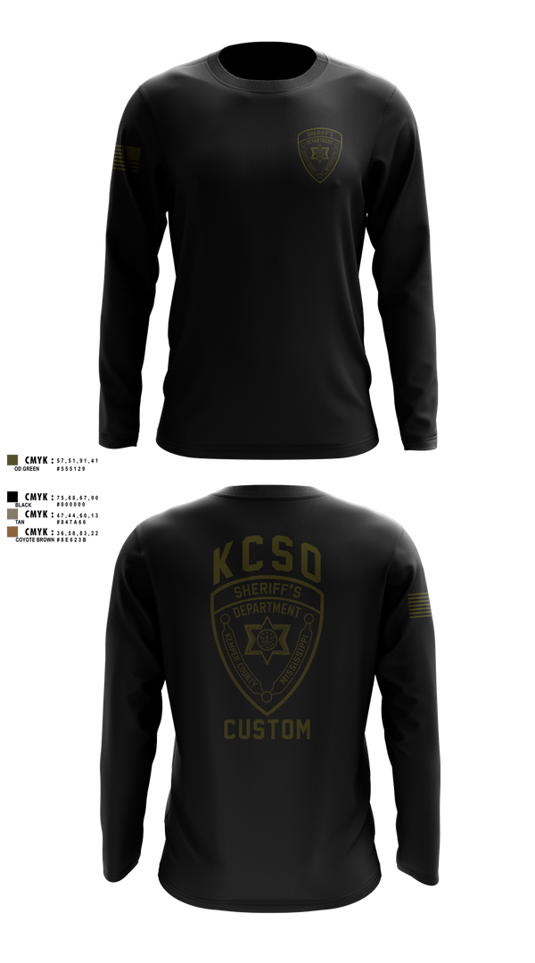 Long Sleeve Performance Shirt, Kemper County Sheriff’s Office, Police, Teamtime, Team time, sublimation, custom sports apparel, team uniforms, spirit wear, spiritwear, sports uniforms, custom shirts, team store, custom team store, fundraiser sports, apparel fundraiser