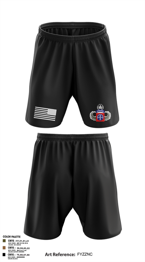 Athletic Shorts With Pockets, HHC 82nd ABN Division, , Teamtime, Team time, sublimation, custom sports apparel, team uniforms, spirit wear, spiritwear, sports uniforms, custom shirts, team store, custom team store, fundraiser sports, apparel fundraiser