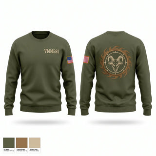 Crew Neck Sweatshirt, Vmm-261, Marines, Teamtime, Team time, sublimation, custom sports apparel, team uniforms, spirit wear, spiritwear, sports uniforms, custom shirts, team store, custom team store, fundraiser sports, apparel fundraiser