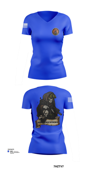 Womens Short Sleeve Vneck Shirt, HHC 2-135th AVN REG, , Teamtime, Team time, sublimation, custom sports apparel, team uniforms, spirit wear, spiritwear, sports uniforms, custom shirts, team store, custom team store, fundraiser sports, apparel fundraiser