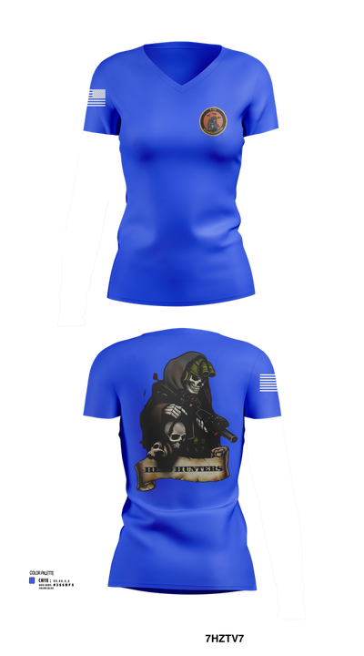 HHC 2-135th AVN REG 2256326 Women's Short Sleeve V-neck Shirt - 103