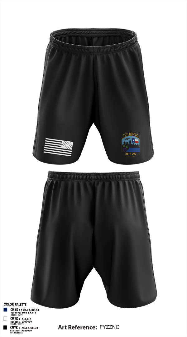 Athletic Shorts With Pockets, TCC Paramedic Class 3FT.25, , Teamtime, Team time, sublimation, custom sports apparel, team uniforms, spirit wear, spiritwear, sports uniforms, custom shirts, team store, custom team store, fundraiser sports, apparel fundraiser