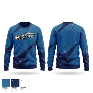 Crew Neck Sweatshirt, Coastal Bay, Softball, Teamtime, Team time, sublimation, custom sports apparel, team uniforms, spirit wear, spiritwear, sports uniforms, custom shirts, team store, custom team store, fundraiser sports, apparel fundraiser