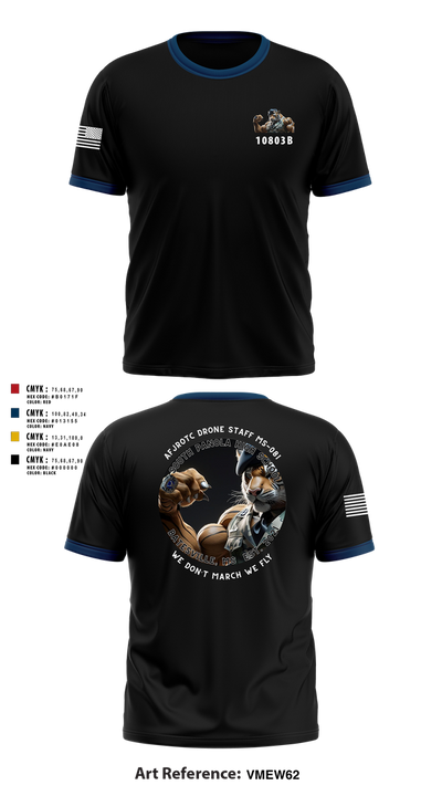 AFJROTC MS-081 DRONE TEAM 88778530 Short Sleeve Performance Shirt - 211