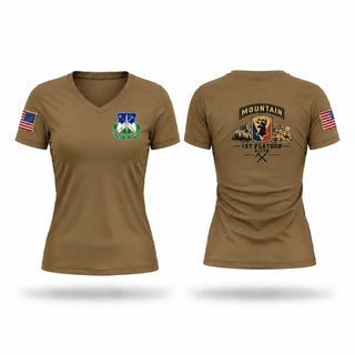 Womens Short Sleeve Vneck Shirt, B CO 3/172 1st PLT, Army, Teamtime, Team time, sublimation, custom sports apparel, team uniforms, spirit wear, spiritwear, sports uniforms, custom shirts, team store, custom team store, fundraiser sports, apparel fundraiser