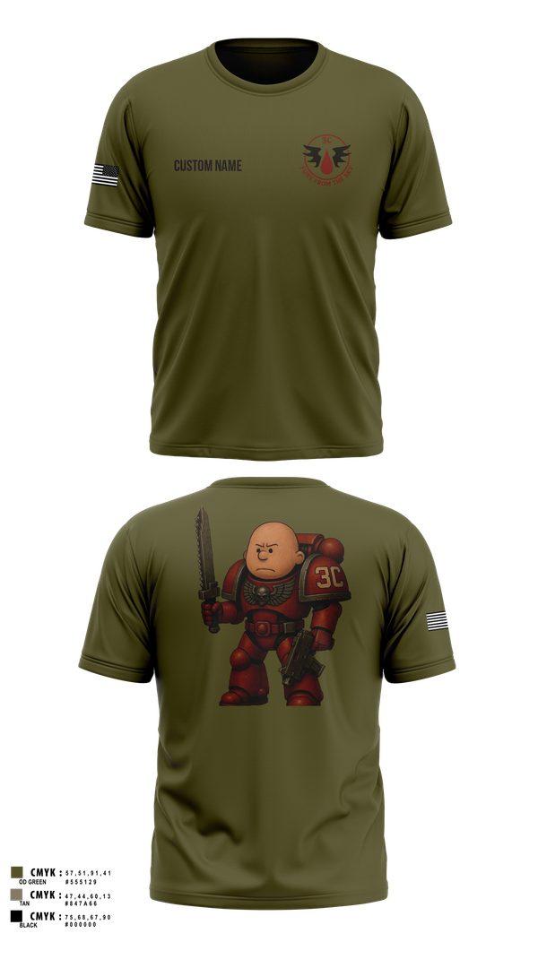 Old School Cotton Feel Shirt, CCo, 1-508PIR (OG), Army, Teamtime, Team time, sublimation, custom sports apparel, team uniforms, spirit wear, spiritwear, sports uniforms, custom shirts, team store, custom team store, fundraiser sports, apparel fundraiser