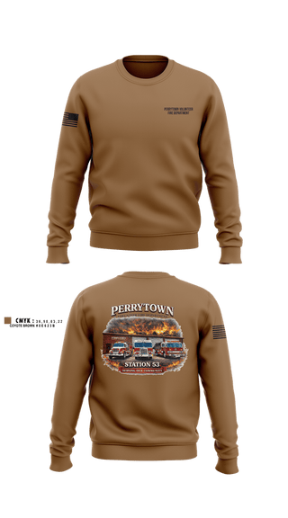 Crew Neck Sweatshirt, Perrytown Volunteer Fire Department, Fire Department, Teamtime, Team time, sublimation, custom sports apparel, team uniforms, spirit wear, spiritwear, sports uniforms, custom shirts, team store, custom team store, fundraiser sports, apparel fundraiser
