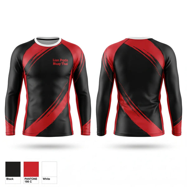Long Sleeve Rash Guard Shirt, Lion Pryde Muay thai, , Teamtime, Team time, sublimation, custom sports apparel, team uniforms, spirit wear, spiritwear, sports uniforms, custom shirts, team store, custom team store, fundraiser sports, apparel fundraiser