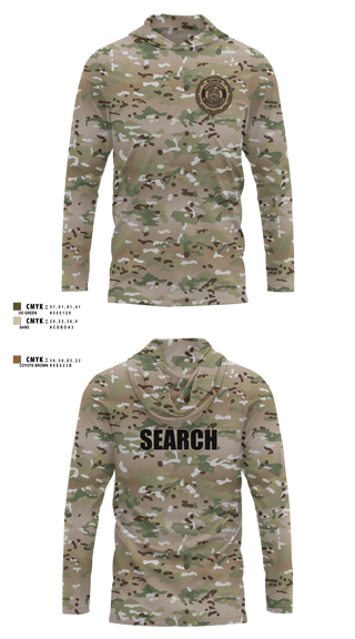 Long Sleeve hooded sunshirt, BVCC Search Team, Police, Teamtime, Team time, sublimation, custom sports apparel, team uniforms, spirit wear, spiritwear, sports uniforms, custom shirts, team store, custom team store, fundraiser sports, apparel fundraiser