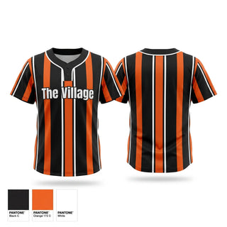 Two Button Softball Jersey, The Village, Softball, Teamtime, Team time, sublimation, custom sports apparel, team uniforms, spirit wear, spiritwear, sports uniforms, custom shirts, team store, custom team store, fundraiser sports, apparel fundraiser