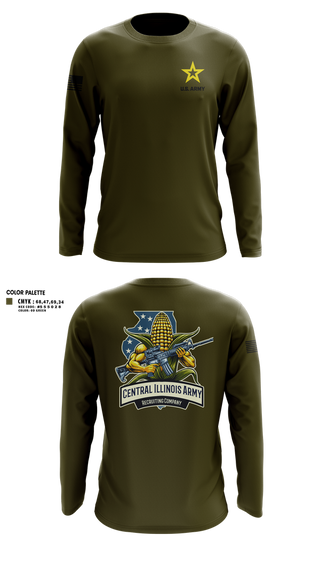 Long Sleeve Performance Shirt, Central Illinois Company, Army, Teamtime, Team time, sublimation, custom sports apparel, team uniforms, spirit wear, spiritwear, sports uniforms, custom shirts, team store, custom team store, fundraiser sports, apparel fundraiser