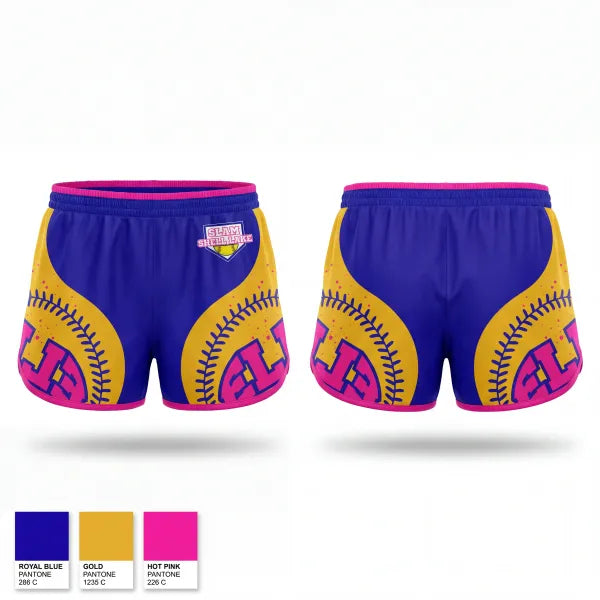 Womens Shorts, Slam, Softball, Teamtime, Team time, sublimation, custom sports apparel, team uniforms, spirit wear, spiritwear, sports uniforms, custom shirts, team store, custom team store, fundraiser sports, apparel fundraiser