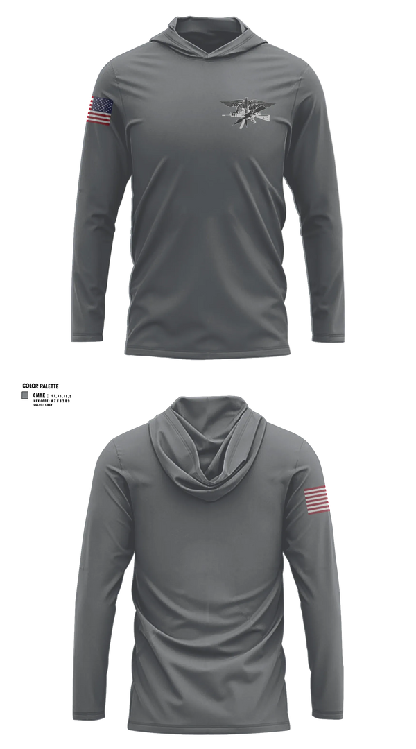 Long Sleeve Performance Shirt with hood, Lexington Police Department, Police, Teamtime, Team time, sublimation, custom sports apparel, team uniforms, spirit wear, spiritwear, sports uniforms, custom shirts, team store, custom team store, fundraiser sports, apparel fundraiser