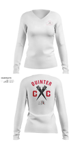 Quinter Bulldogs 74495795 Women's Long Sleeve V-neck Shirt - 22