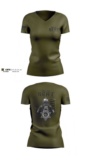Womens Short Sleeve Vneck Shirt, DELTA SERT, Police, Teamtime, Team time, sublimation, custom sports apparel, team uniforms, spirit wear, spiritwear, sports uniforms, custom shirts, team store, custom team store, fundraiser sports, apparel fundraiser