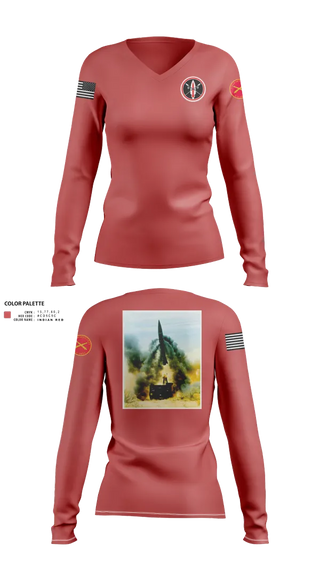 Womens Long Sleeve Vneck Shirt, , Army, Teamtime, Team time, sublimation, custom sports apparel, team uniforms, spirit wear, spiritwear, sports uniforms, custom shirts, team store, custom team store, fundraiser sports, apparel fundraiser