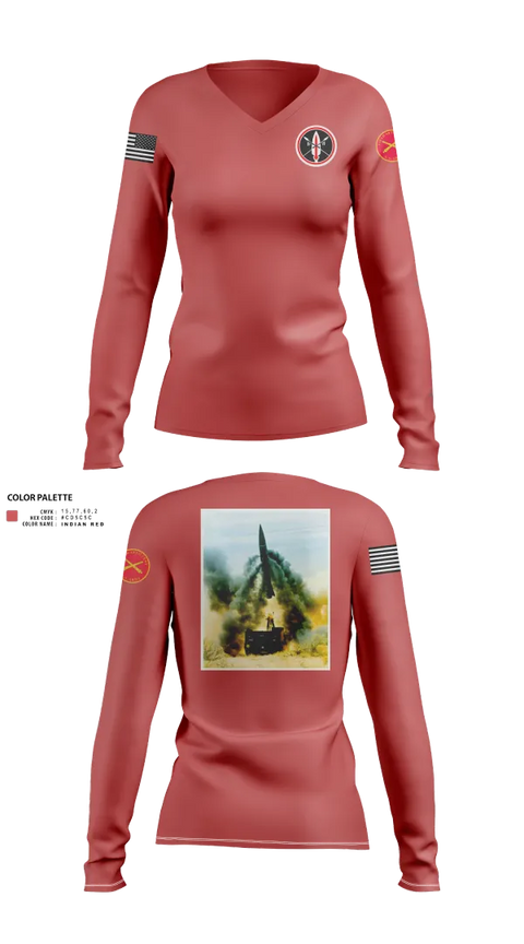 Womens Long Sleeve Vneck Shirt, , Army, Teamtime, Team time, sublimation, custom sports apparel, team uniforms, spirit wear, spiritwear, sports uniforms, custom shirts, team store, custom team store, fundraiser sports, apparel fundraiser