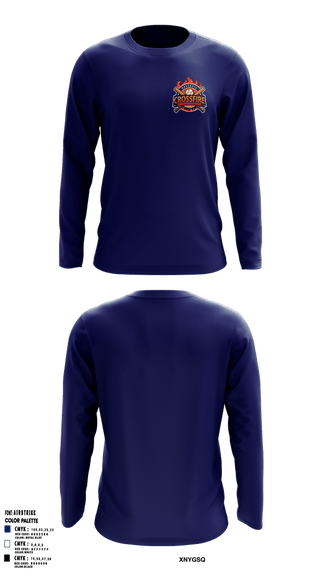 Long Sleeve Performance Shirt, Crossfire 12u, Baseball, Teamtime, Team time, sublimation, custom sports apparel, team uniforms, spirit wear, spiritwear, sports uniforms, custom shirts, team store, custom team store, fundraiser sports, apparel fundraiser