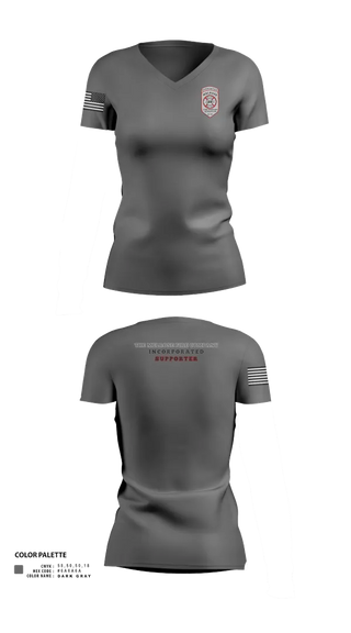 Womens Short Sleeve Vneck Shirt, The Melrose Fire Company Incorporated, , Teamtime, Team time, sublimation, custom sports apparel, team uniforms, spirit wear, spiritwear, sports uniforms, custom shirts, team store, custom team store, fundraiser sports, apparel fundraiser