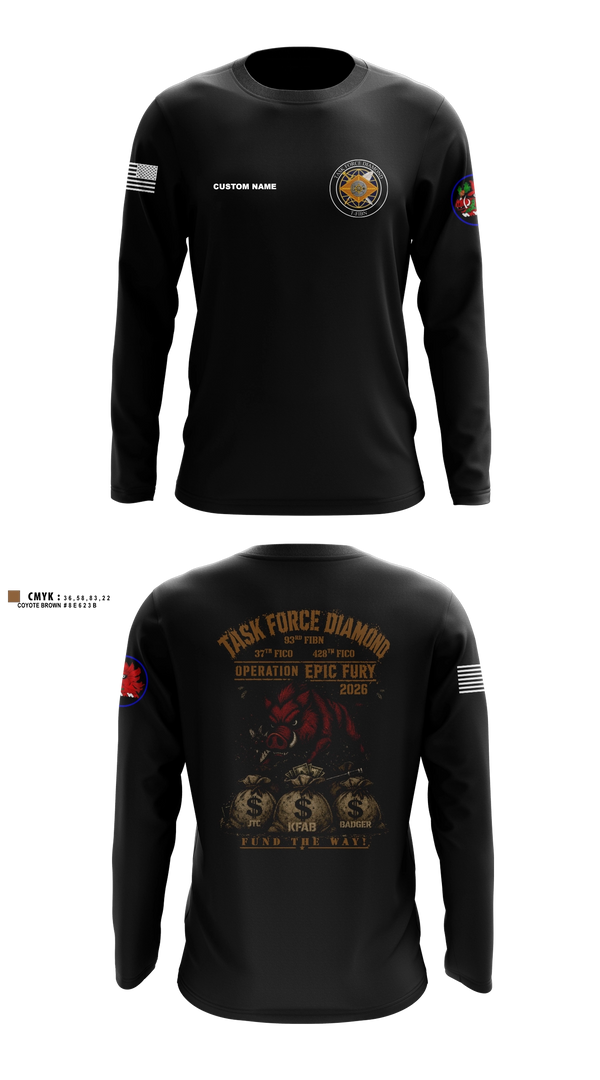 Long Sleeve Performance Shirt, 93rd Finance Battalion, National Guard, Teamtime, Team time, sublimation, custom sports apparel, team uniforms, spirit wear, spiritwear, sports uniforms, custom shirts, team store, custom team store, fundraiser sports, apparel fundraiser