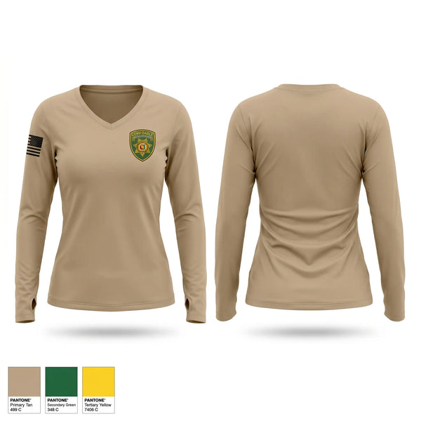 Womens Long Sleeve Vneck Shirt, Countable, Police, Teamtime, Team time, sublimation, custom sports apparel, team uniforms, spirit wear, spiritwear, sports uniforms, custom shirts, team store, custom team store, fundraiser sports, apparel fundraiser