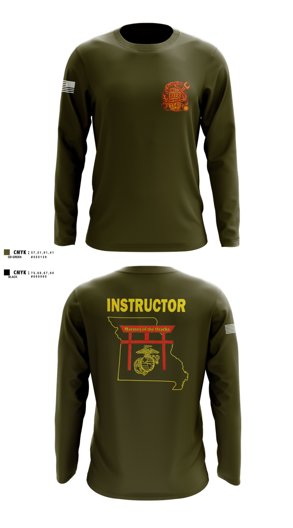 Long Sleeve Performance Shirt, MARCOR DET FLW, , Teamtime, Team time, sublimation, custom sports apparel, team uniforms, spirit wear, spiritwear, sports uniforms, custom shirts, team store, custom team store, fundraiser sports, apparel fundraiser