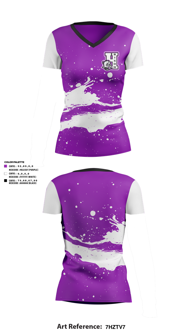 Womens Short Sleeve Vneck Shirt, Wilkerson Herd, , Teamtime, Team time, sublimation, custom sports apparel, team uniforms, spirit wear, spiritwear, sports uniforms, custom shirts, team store, custom team store, fundraiser sports, apparel fundraiser