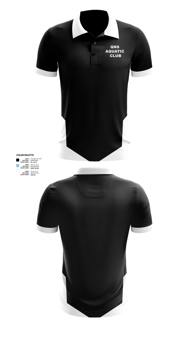 Short Sleeve Performance Polo, QNS Aquatic Club, Swimming, Teamtime, Team time, sublimation, custom sports apparel, team uniforms, spirit wear, spiritwear, sports uniforms, custom shirts, team store, custom team store, fundraiser sports, apparel fundraiser