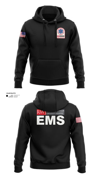 Hoodie, RWJ Hospital EMS, EMS/EMT, Teamtime, Team time, sublimation, custom sports apparel, team uniforms, spirit wear, spiritwear, sports uniforms, custom shirts, team store, custom team store, fundraiser sports, apparel fundraiser