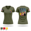 3/6 Women's Short Sleeve V-neck Shirt - 1