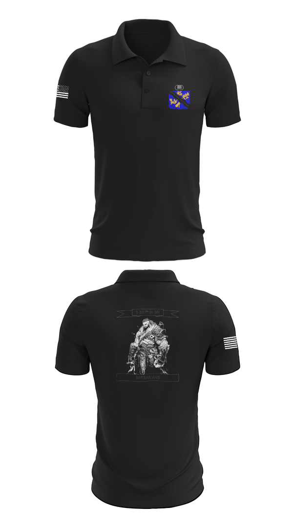 Short Sleeve Performance Polo, 1-306th IN BN, , Teamtime, Team time, sublimation, custom sports apparel, team uniforms, spirit wear, spiritwear, sports uniforms, custom shirts, team store, custom team store, fundraiser sports, apparel fundraiser