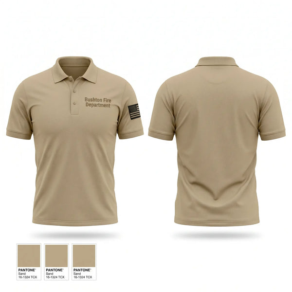 Short Sleeve Performance Polo, Bushton Fire Department, Fire Department, Teamtime, Team time, sublimation, custom sports apparel, team uniforms, spirit wear, spiritwear, sports uniforms, custom shirts, team store, custom team store, fundraiser sports, apparel fundraiser