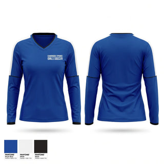 Womens Long Sleeve Vneck Shirt, Cambridge springs girls soccer, Women's Soccer, Teamtime, Team time, sublimation, custom sports apparel, team uniforms, spirit wear, spiritwear, sports uniforms, custom shirts, team store, custom team store, fundraiser sports, apparel fundraiser