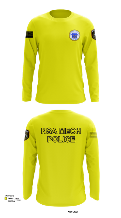 NSA Mechanicsburg 84971329 Long Sleeve Performance Shirt 103