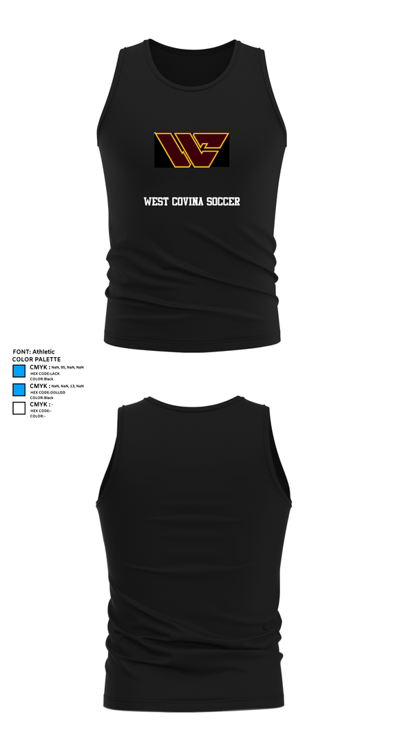 Tank Top, West Covina Soccer, Women's Soccer, Teamtime, Team time, sublimation, custom sports apparel, team uniforms, spirit wear, spiritwear, sports uniforms, custom shirts, team store, custom team store, fundraiser sports, apparel fundraiser