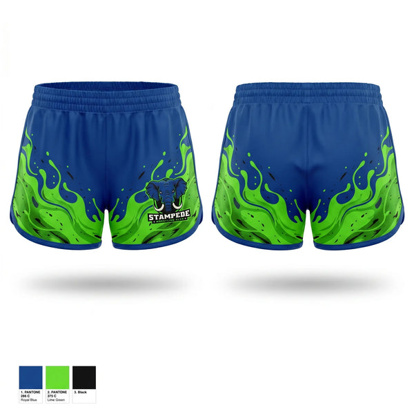 Womens Shorts, Stampede, Wrestling, Teamtime, Team time, sublimation, custom sports apparel, team uniforms, spirit wear, spiritwear, sports uniforms, custom shirts, team store, custom team store, fundraiser sports, apparel fundraiser