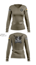 B Co 832nd OD BN 19793865 Women's Long Sleeve V-neck Shirt - 23