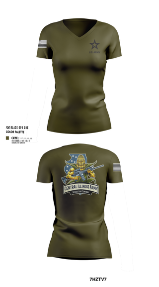 Womens Short Sleeve Vneck Shirt, Central Illinois Company, Army, Teamtime, Team time, sublimation, custom sports apparel, team uniforms, spirit wear, spiritwear, sports uniforms, custom shirts, team store, custom team store, fundraiser sports, apparel fundraiser