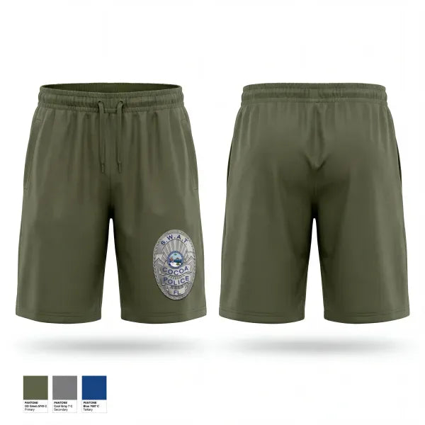 Athletic Shorts With Pockets, COCOA SWAT, Police, Teamtime, Team time, sublimation, custom sports apparel, team uniforms, spirit wear, spiritwear, sports uniforms, custom shirts, team store, custom team store, fundraiser sports, apparel fundraiser