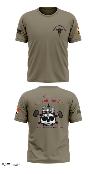 Old School Cotton Feel Shirt, 205th HHC MEDICAL SECTION, , Teamtime, Team time, sublimation, custom sports apparel, team uniforms, spirit wear, spiritwear, sports uniforms, custom shirts, team store, custom team store, fundraiser sports, apparel fundraiser