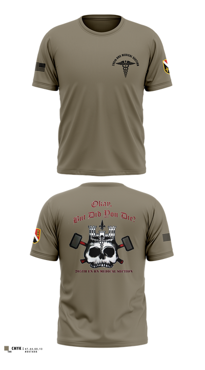 205th HHC MEDICAL SECTION 83176220 Old School Cotton Feel Shirt - 2