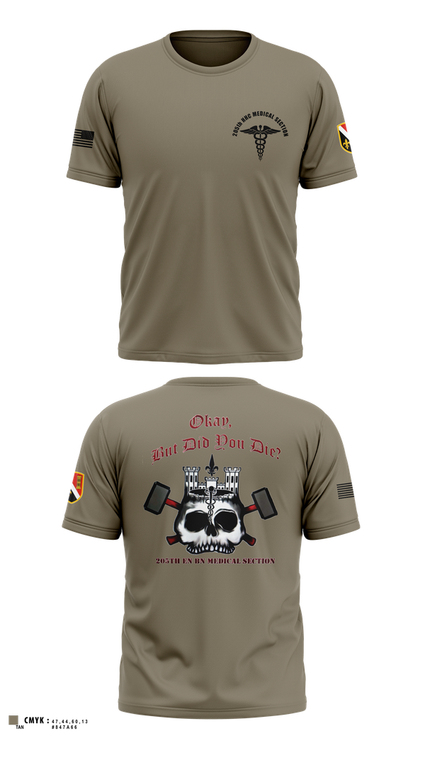 Old School Cotton Feel Shirt, 205th HHC MEDICAL SECTION, , Teamtime, Team time, sublimation, custom sports apparel, team uniforms, spirit wear, spiritwear, sports uniforms, custom shirts, team store, custom team store, fundraiser sports, apparel fundraiser