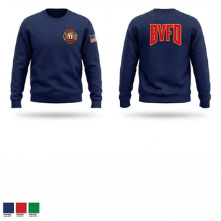 Crew Neck Sweatshirt, Bloomfield Volunteer Fire Department, Fire Department, Teamtime, Team time, sublimation, custom sports apparel, team uniforms, spirit wear, spiritwear, sports uniforms, custom shirts, team store, custom team store, fundraiser sports, apparel fundraiser
