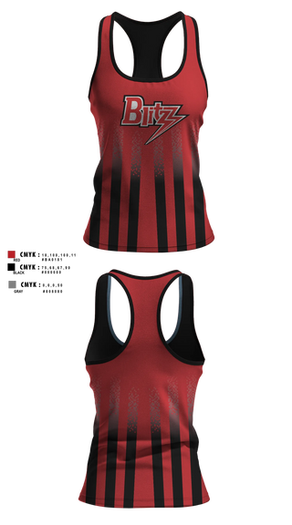 Womens Track Singlet, Chicago Blitz Youth Football and Cheer, , Teamtime, Team time, sublimation, custom sports apparel, team uniforms, spirit wear, spiritwear, sports uniforms, custom shirts, team store, custom team store, fundraiser sports, apparel fundraiser
