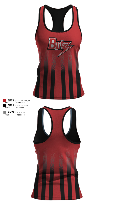 Chicago Blitz Youth Football and Cheer Women's Track Singlet - 2