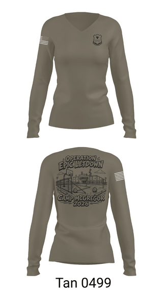 Womens Long Sleeve Vneck Shirt, 1-120, Army, Teamtime, Team time, sublimation, custom sports apparel, team uniforms, spirit wear, spiritwear, sports uniforms, custom shirts, team store, custom team store, fundraiser sports, apparel fundraiser