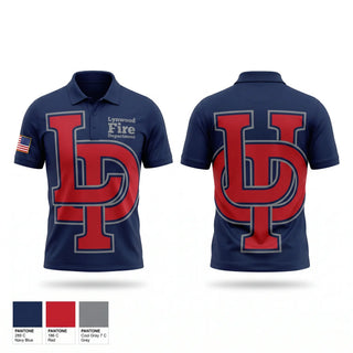 Short Sleeve Performance Polo, Lynwood Fire Deparrment, Fire Department, Teamtime, Team time, sublimation, custom sports apparel, team uniforms, spirit wear, spiritwear, sports uniforms, custom shirts, team store, custom team store, fundraiser sports, apparel fundraiser